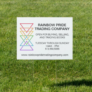 Rainbow Triangle Company Gay Pride Logo Yard Sign