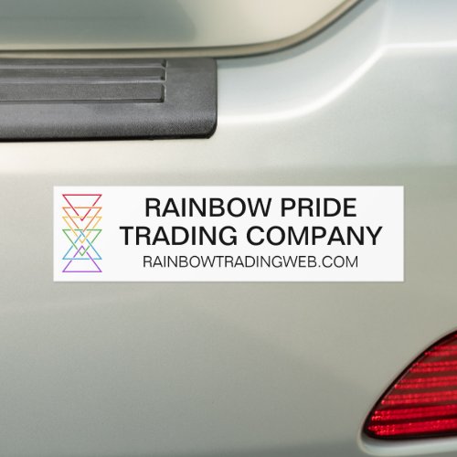 Rainbow Triangle Company Logo Gay Pride Bumper Sticker