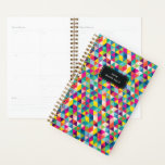 Rainbow Triangle Custom Year and Name Planner<br><div class="desc">Start your year off on a the bright foot with this colorful pattern of triangles that span the spectrum of the rainbow. Don't forget to personalize the front with the year and name text of your choice!</div>