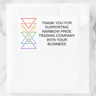Rainbow Triangle Logo LGBTQ Business Marketing Rectangular Sticker