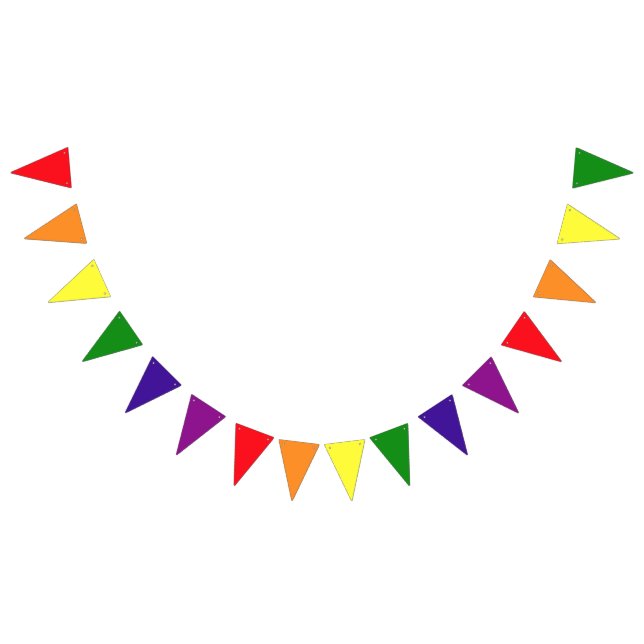 Rainbow Triangle Pennant Gay Pride Party Bunting Flags (All)