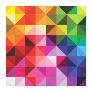 Rainbow Triangles Geometric Modern Canvas Print
