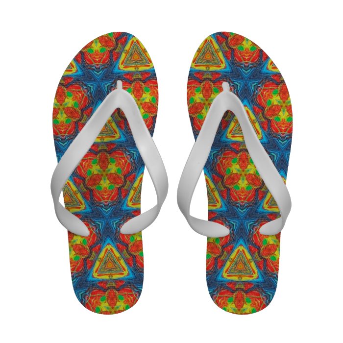 Rainbow Triangles Kaleidoscope Sandals