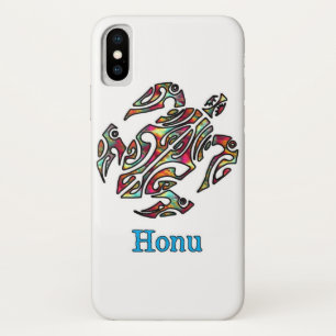 Rainbow Tribal Hawaiian Sea Turtle iPhone X Case