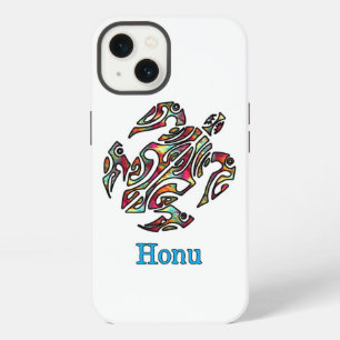 Rainbow Tribal Hawaiian Sea Turtle iPhone 13 Case