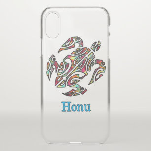 Rainbow Tribal Hawaiian Sea Turtle iPhone X Case