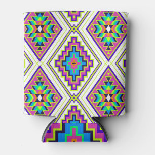 Rainbow Tribal Navajo Print Can Cooler