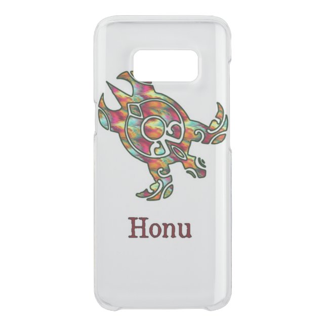 Rainbow Tribal Sea Turtle on White Uncommon Samsung Galaxy Case (Back)