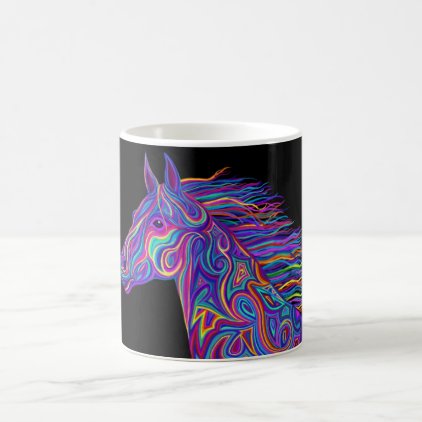 Rainbow Tribal Stallion Coffee Cup