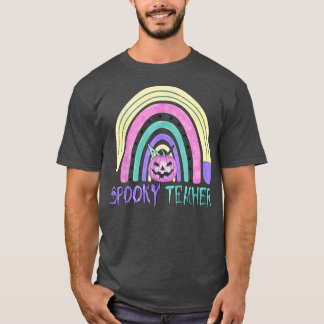 Rainbow Trick Or Teach Funny Halloween Costume For T-Shirt