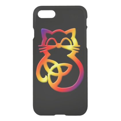 Rainbow Trinity Knot Celtic Cat iPhone 7 Case