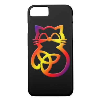 Rainbow Trinity Knot Celtic Cat iPhone 8/7 Case