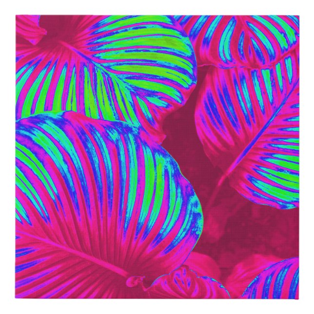 Rainbow Tropical Leaves Canvas Art (Front)