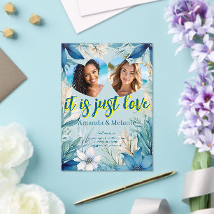 Rainbow & Tropical Wedding Invitation