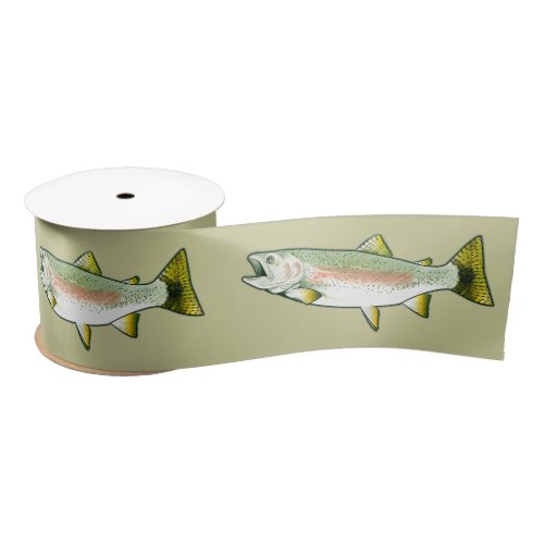 Rainbow Trout 3 Inches Satin Ribbon