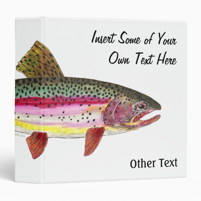 Rainbow Trout 3 Ring Binder (Front/Spine)
