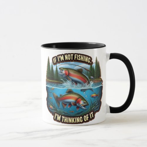 Rainbow Trout A Vibrant Fish Leaps From the Water Mug