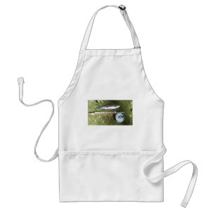 rainbow trout and fly fishing reel adult apron