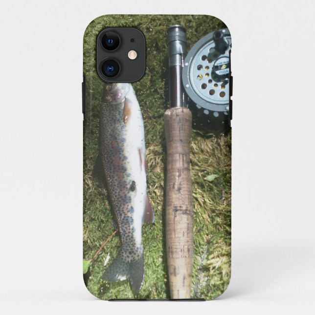 rainbow trout and fly fishing reel Case-Mate iPhone case (Back)