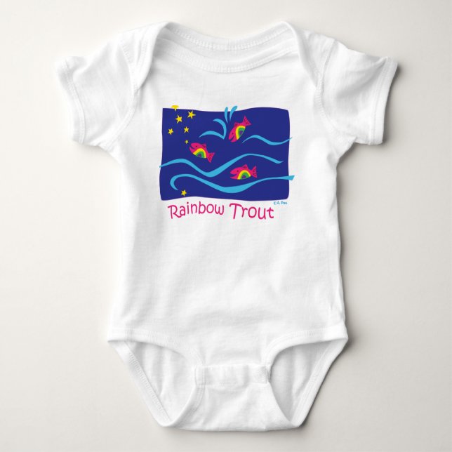 Rainbow Trout Baby Bodysuit (Front)