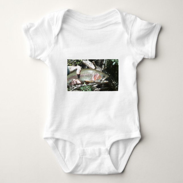 Rainbow trout baby bodysuit (Front)