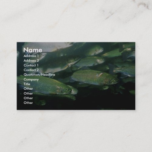 Rainbow Trout Business Card Templates
