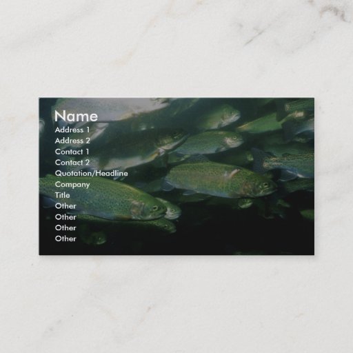 Customizable Rainbow Trout Business Card Templates