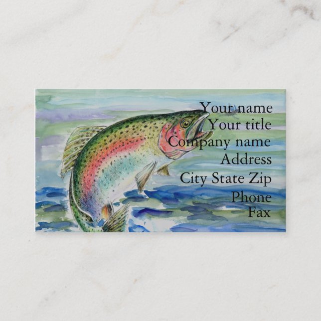 Rainbow Trout Business Card (Front)