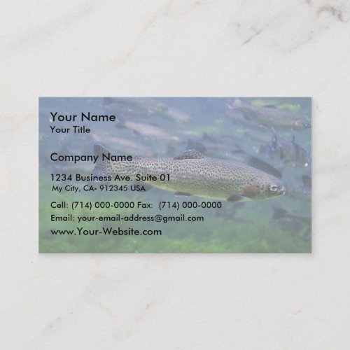 Rainbow Trout Business Card Template