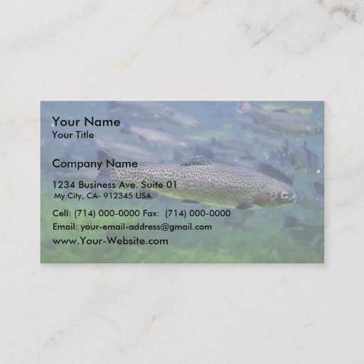 Customizable Rainbow Trout Business Card Template