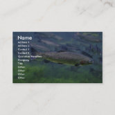 Vintage Rainbow Trout Fish, Fisherman Fishing Business Card