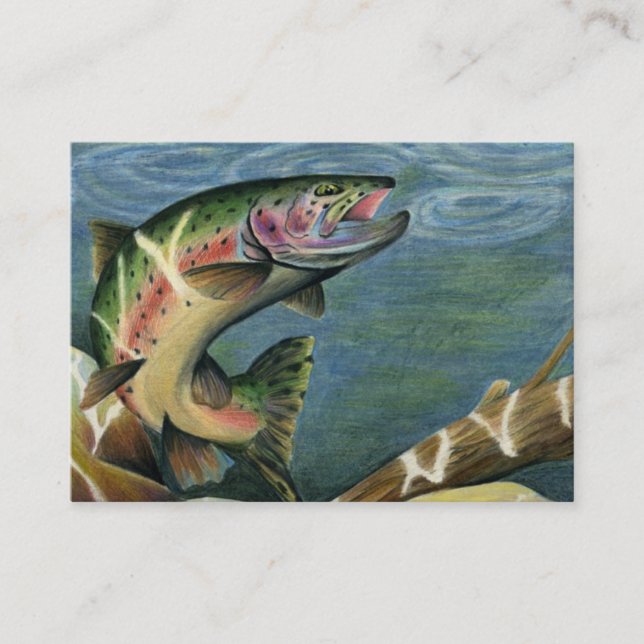 RAINBOW TROUT Business Card Template (Front)