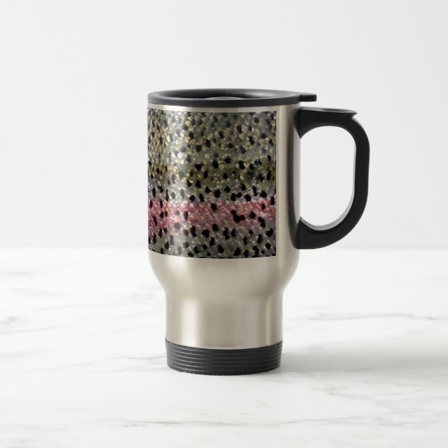 Rainbow Trout by PatternWear© Travel Mug (Right)