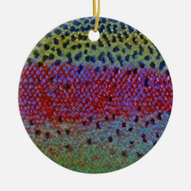 Rainbow Trout - Caddisfly Ornament (Front)