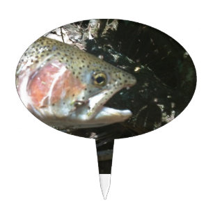 Rainbow trout cake topper