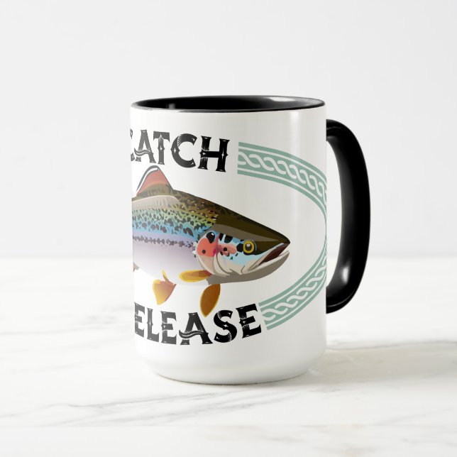 Rainbow Trout Catch Release Resource Conservation Mug (Front Right)