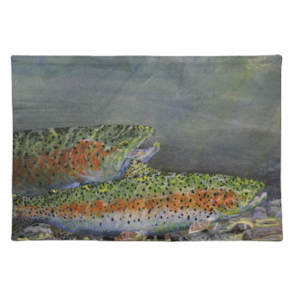 Rainbow trout cloth placemat