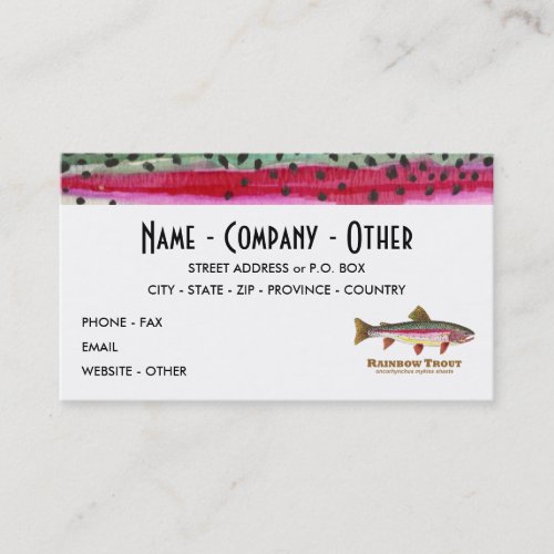 Rainbow Trout Fish Business Card