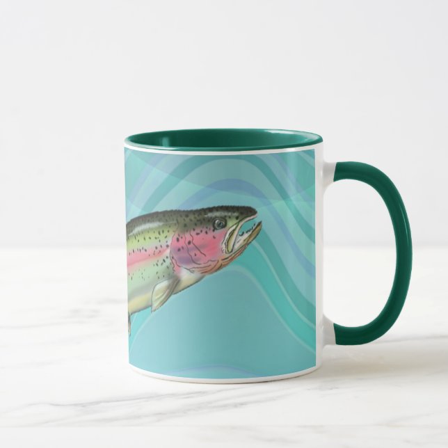 RAINBOW TROUT FISH by SHARON SHARPE Mug (Right)