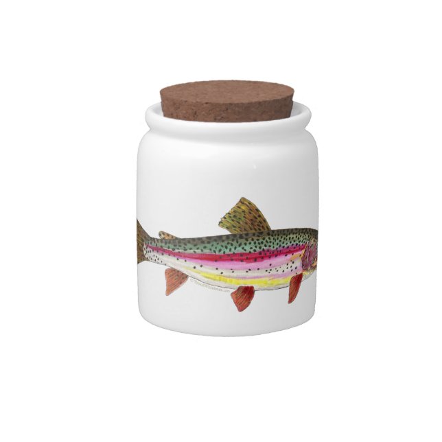 Rainbow Trout Fish Candy Jar (Front)