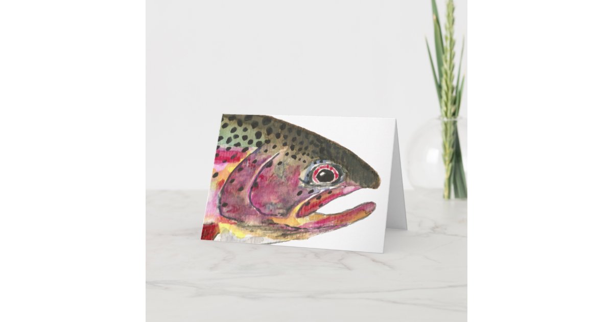 Rainbow Trout Fish Card Zazzle Com