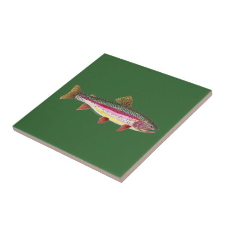 Rainbow Trout Fish Ceramic Tile