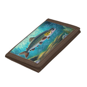 Rainbow Trout Fish Fisherman Fishing Trifold Wallet