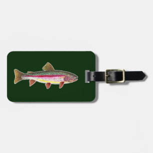 Rainbow Trout Fish, Fisherman's Luggage Tag