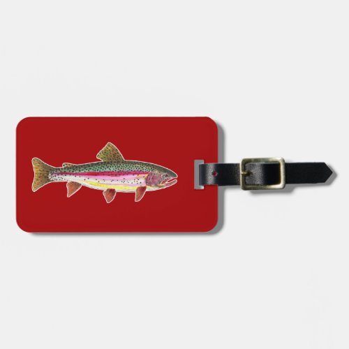 Rainbow Trout Fish Fishermans Luggage Tag