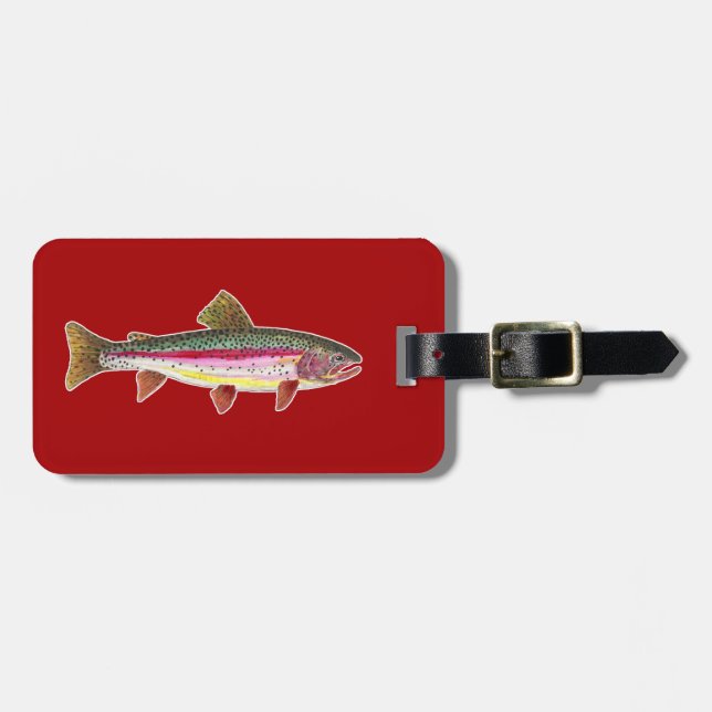 Rainbow Trout Fish, Fisherman's Luggage Tag (Front Horizontal)