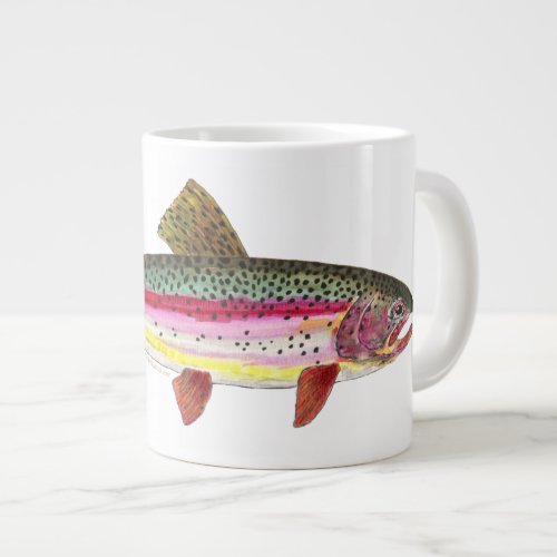 Rainbow Trout Fish Giant Coffee Mug