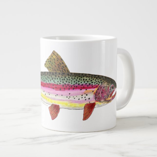Rainbow Trout Fish Giant Coffee Mug (Front Right)