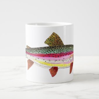 Rainbow Trout Fish Giant Coffee Mug | Zazzle