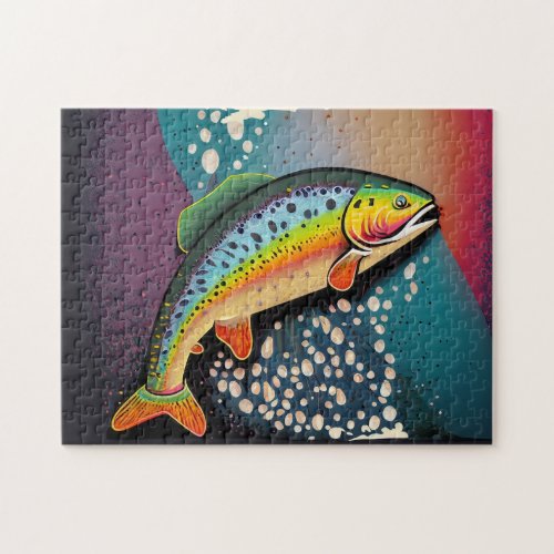 Rainbow Trout Fish Jigsaw Puzzle Games for Kids